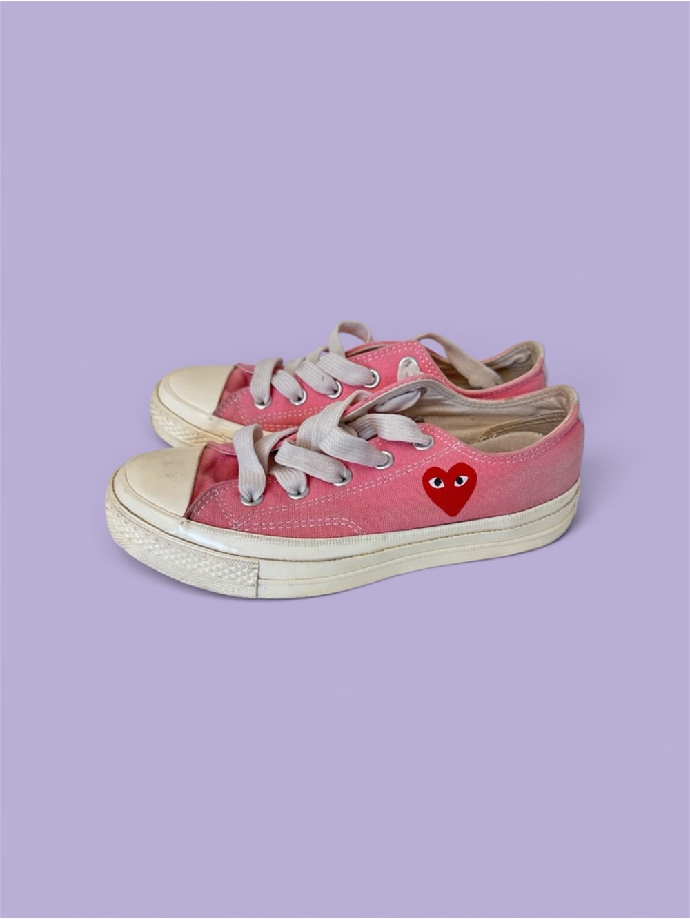 Size 3.5 - Converse Comme des Garçons PLAY x Chuck 70 Low Bright Pink